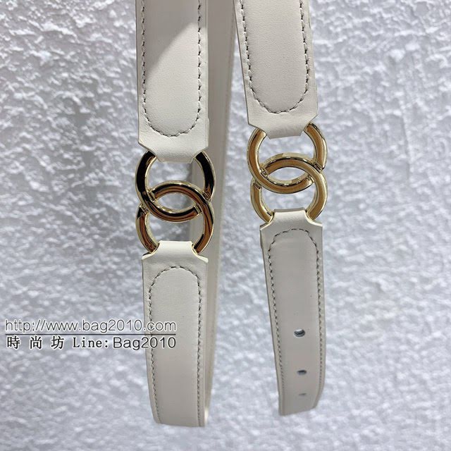 Chanel2020春季新款女士皮帶 香奈兒Pharrell皮衿雙C字母扣腰帶  jjp1887